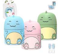 Magic Toilet Cleaning Bottle,Cute Dinosaur Automatic Toilet Bowl Cleaner BottleDeodorizer,1 Bot Use 3Months with Drawstring No Dirty Hands,3 Fragrances for Deep Cleaning & Stain Prevention (Mix)
