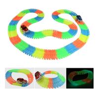 Magic Tracks Bend Flex Glow in the Dark Assembly Jouet 220pcs Race Track + 1pc LED Car