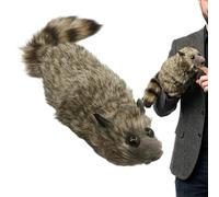 Magic Trick Raccoon | Animal de printemps portable en peluche marron 114 G intégré en 9 mouvements | Mannequin réaliste pour la stage, fête, anniversaire, Noël, divertissements