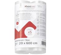 MAGICVAC Rouleaux de mise sous vide avec étiquette 20x600 cm 2 pièces