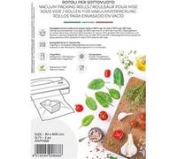 Magic Vac, 2 Rouleaux Sous Vide pour Aliments 30x600, Multicouche et Résistants, en Matériau Sans BPA Adapté au Contact Alimentaire, Brevetés, Made in Italy