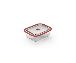 Magic vac, Récipient Free pour la Cuisson au Four, Cuisiner, Mariner et Conserver des Aliments Sous Vide, en Verre Borosilicate, Acier et Silicone, Compatible avec les Machines Sous Vide