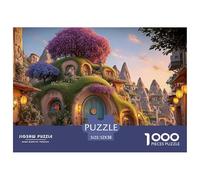 Magic Village 1000 Pièces Carton Premium Lot de Puzzles Cartoon City Anti-Stress Défi Unique Puzzles As Birthday Gifts 52x38cm/1000pcs