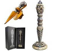 Magic Wand - Jeu de dés de roulette unique pour D20 D12 D10 D8 D6 D4 D100 Donjons et Dragons Wheel Roller à collectionner pour gobelin (couleur laiton)