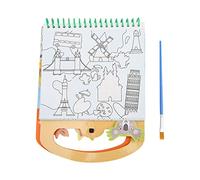 Magic Water Book Travel The World Logical Thinking Training Portable Water Coloring Book With Stickers For Kids Age 3+ Paper Material Includes Nylon Brush Christmas Gifts