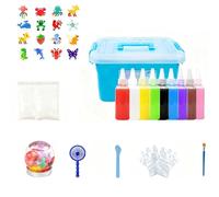 Magic Water Gel Toy Kit - DIY Squishy Making Kit with 12 Colors & 10 Molds for Creating Magic Water Elf and Aqua Fairy Designs, for Kids (60ml-9color)