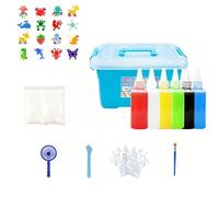 Magic Water Gel Toy Kit - DIY Squishy Making Kit with 12 Colors & 10 Molds for Creating Magic Water Elf and Aqua Fairy Designs, for Kids (60ml-6color)