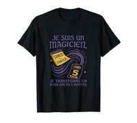 Magic Weekend to Monday French Humor Print T-Shirt