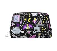 Magic Witch Trousse de toilette à dessin bohème pour pinceaux de maquillage, rouges à lèvres, Argenté., Taille unique, Trousse de toilette