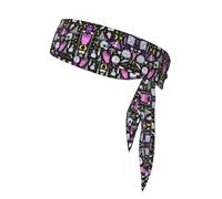 Magic Witch Witchcraft Bohème Dessin Imprimé Karaté Sports Head Tie Bandeau Anti-humidité pour Homme et Femme pour Tennis Tie