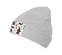 Magic Witchcraft Bohème Dessin - Bonnet tricoté pour l'hiver chaud extrême doublé polaire unisexe bonnet côtelé pour ski, neige, randonnée, activités de plein air., gris, Taille unique