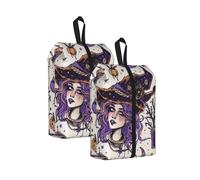 Magic Witchcraft Lot de 2 sacs à chaussures de voyage avec fermeture éclair Unisexe Sac à chaussures léger pour le rangement de voyage à la maison