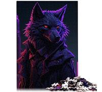 Magic Wolf Puzzle 1000 pièces Jeux éducatifs Puzzles en Bois Jeux de Puzzles Amusants 19,7 x 29,5 Pouces