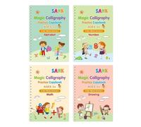 Magic Writing Book pour enfants - Pratique de Rill réutilisable, suivi du carnet de travail, copie d'apprentissage, livre de magie éducatif avec suivi amusant pour les enfants, les écoliers