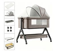 Magic ZC lit bébé cododo évolutif, mode cododo réglable, inclinaison 5° anti RGO, roulettes silencieuses,0-2ans,kaki