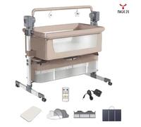 Magic ZC - Lit bébé cododo - Réglable en hauteur, accessoires inclus, 0-2 ans --BEIGE