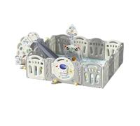 Magic ZC Parc Bebe, Grand Parc Bebe Modulable, Parc Bebe Pliable pour Enfants Intérieur Extérieur, Centre d'activités pour Nourrissons Aire de Jeux avec Éponge Anti-collision (Y 14+2 Combo)