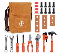 Magic4U Ensemble d'outils pour enfants, 26 pièces avec sac à outils, 8 équipements d'outils, kits de construction pour enfants âgés de 3 à 6 ans, jouets pour tout-petits garçons