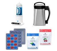 Magical Butter Machine MB2E, machine à gomme, 2 mélanges gommeux de qualité supérieure cerise et framboise bleue, et 2 moules à gomme de 10 ml