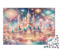 Magical Castle 1000 Pieces for Adults: Sparkly Fairy-Tale Castle Fun and Challenging Family Game Great Gift 52x38cm/1000pcs