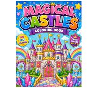 Magical castle coloring book for kids: Fun & Easy Fantasy Castle Designs for Kids Ages 4-8