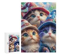 Magical Cat Trio Puzzle 1000 Pièces Educa Jouet en Bois Cadeau Unique Décoration Intérieure Jeu Éducatif Challenge Toy Adultes Et Enfants À Partir De 14 Ans 300 PCS