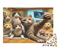 Magical Cat Under Heart-Shaped Tree Puzzle 1000 Pièces Educa Jouet en Bois Divertissement Créatif De l'art De La Décoration Jeu Éducatif Challenge Toy pour Adultes Et Enfants À Partir De 12 Ans 38x26