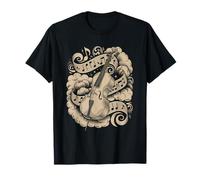 Magical Cello Surrounded by Cloud Music Notes T-Shirt