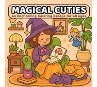 Magical Cuties: An Enchanting Coloring Escape For All Ages: A Whimsical Fantasy Coloring Book With 31 Pages of Magical Creatures, Cozy Cabins, ... Women and Teens Stress Relief and Relaxation