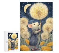 Magical Dandelion Night Scene Puzzle 1000 Pièces Educa Jouet en Bois Cadeau Unique Décoration Intérieure Jeu Éducatif Challenge Toy Adultes Et Enfants À Partir De 14 Ans 1000 PCS