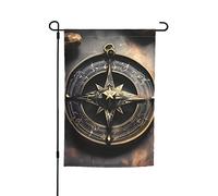Magical Design Drapeau de jardin avec boussole runes nordiques 30,5 x 45,7 cm. Décoration extérieure lumineuse double face apporte un peu de plaisir à votre jardin.