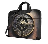 Magical Design Housse imperméable pour ordinateur portable Motif boussole de runes nordiques, Noir/blanc, 13In