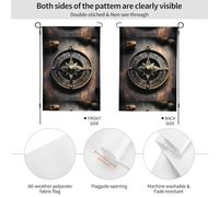 Magical Design Norse Runes Boussole Drapeau Convient pour l'intérieur et l'extérieur Parfait pour la maison, le jardin, les événements et les expositions patriotiques.