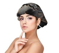 Magical Design Norse Runes Compass Bonnet en satin de soie Bonnet de cheveux pour dormir Bonnet souple en satin Bonnet de sommeil pour femme Cheveux naturels et bouclés