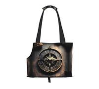 Magical Design Sac à bandoulière pliable pour animal domestique Motif runes nordiques boussole Idéal pour transporter de petits animaux de compagnie