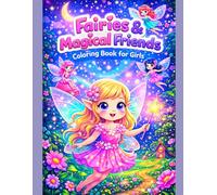 MAGICAL FAIRIES & ELVES COLORING BOOK FOR GIRLS: Cute,Easy,& Enchanting Designs for Kids Ages 4+