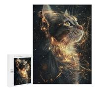 Magical Fire Cat Artwork Puzzle 1000 Pièces Educa Jouet en Bois Cadeau Unique Décoration Intérieure Jeu Éducatif Challenge Toy Adultes Et Enfants À Partir De 14 Ans 500 PCS