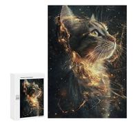 Magical Fire Cat Artwork Puzzle 1000 Pièces Educa Jouet en Bois Cadeau Unique Décoration Intérieure Jeu Éducatif Challenge Toy Adultes Et Enfants À Partir De 14 Ans 300 PCS