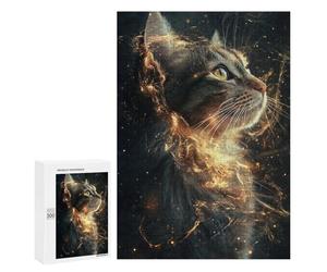 Magical Fire Cat Artwork Puzzle 1000 Pièces Educa Jouet en Bois Cadeau Unique Décoration Intérieure Jeu Éducatif Challenge Toy Adultes Et Enfants À Partir De 14 Ans 300 PCS