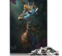 Magical Floral Giraffe Puzzle 1000 Pièces Educa Jouet en Bois Divertissement Créatif De l'art De La Décoration Jeu Éducatif Challenge Toy Adultes & Enfants des 14 Ans 1000pcs (38x26cm)
