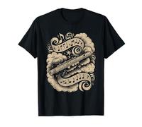 Magical Flute Surrounded by Clouds and Music T-Shirt