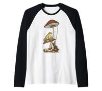 Magical Frogcore Tee - Fungi Toad and Cottage Frog Dreams Manche Raglan