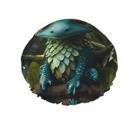 Magical Little Menglong Bonnet de douche pour femme, imperméable, réutilisable, avec cordon élastique lavable, adapté pour les cheveux longs et les tresses, idéal pour la douche.