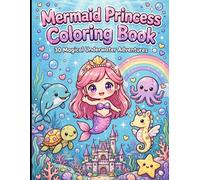 Magical Mermaids Coloring Book: Mermaid Princess Coloring Book: 30 Magical Underwater Adventures with Cute Mermaids, Dolphins, Turtles, and Sea Friends | Bold and Easy Coloring Book for Girls Ages 4-8