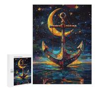 Magical Moonlit Anchor Painting Puzzle 1000 Pièces Educa Jouet en Bois Cadeau Unique Décoration Intérieure Jeu Éducatif Challenge Toy Adultes Et Enfants À Partir De 14 Ans 500 PCS