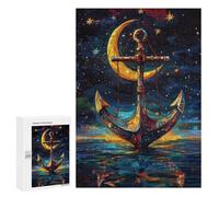 Magical Moonlit Anchor Painting Puzzle 1000 Pièces Educa Jouet en Bois Cadeau Unique Décoration Intérieure Jeu Éducatif Challenge Toy Adultes Et Enfants À Partir De 14 Ans 300 PCS