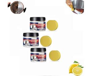 Magical Nano-Technology Lot de 3 pâtes de nettoyage pour acier inoxydable, cire propre pour acier inoxydable, nettoyant et polissant, anti-rouille pour acier inoxydable, sans danger pour la surface,