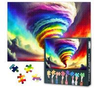 Magical Nature - Casse-tête de 1000 pièces pour adultes, puzzle abstrait multicolore tornade, casse-tête impossible, difficile pour adultes, 49,5 x 70,5 cm