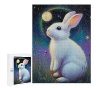 Magical Night Bunny Puzzle 1000 Pièces Educa Jouet en Bois Cadeau Unique Décoration Intérieure Jeu Éducatif Challenge Toy Adultes Et Enfants À Partir De 14 Ans 500 PCS