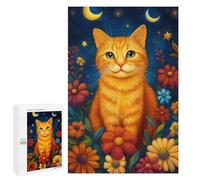 Magical Night Garden Cat -1 Puzzle 1000 Pièces Educa Jouet en Bois Cadeau Unique Décoration Intérieure Jeu Éducatif Challenge Toy Adultes Et Enfants À Partir De 14 Ans 1000 PCS